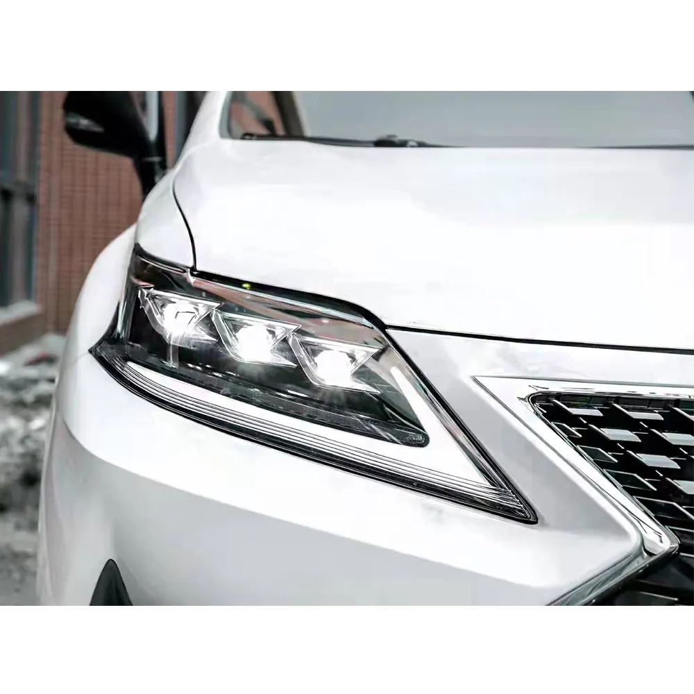 Faros de coche para Lexus RX, actualización a lámpara de cabeza LED de 3 extremos