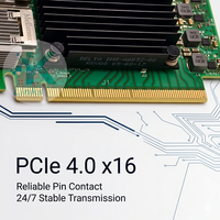 Adaptateur Ethernet filaire 2 ports PCIe4.0x16 Mellanox CX-5 Ex 100GbE QSFP28 MCX556A-EDAT pour serveur en stock