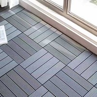Dalles de terrasse en composite WPC à emboîtement, étanches, écologiques, antidérapantes, à effet bois carré, pour extérieur, piscine, bricolage