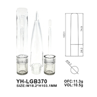 Tube de brillant à lèvres transparent coloré vide, contenant en plastique pour gloss, emballage cosmétique en PETG pour huile à lèvres avec bouchon à vis