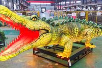 Drachenkultur Maßgefertigte Moderne Tier-Krokodil-Laterne für Außenbereich, Wasserdicht, aus Metall und Seide, für Oster-Dekorationen