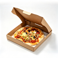 Boîtes à pizza mini rigides réutilisables avec logo imprimé personnalisé, carton noir de qualité alimentaire pour sushis, pizzas, sucre, huile d'olive, emballage cadeau