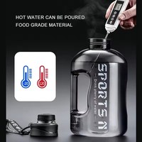 Bouteille d'eau sport 1,7L/2,7L, gourde portable grande capacité pour la gym, le cyclisme, le fitness, le camping, pour hommes
