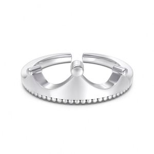 Dylam Tiny Dainty Women Jewellery Rhodium 18K Gold Plated 925 Sterling Silver Crown Shape Open <b>Adjustable</b> <b>Ring</b> <b>Rings</b> Jewel - Product Image 1