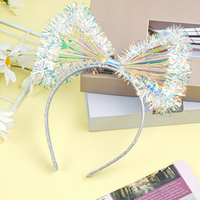 Beige LED-Stirnband mit Kronendesign - Langlebiger Kunststoff Neujahrs-Party-Zubehör NEUHEITEN
