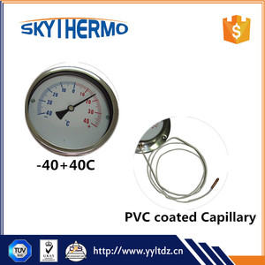 Thermomètre capillaire en acier inoxydable complet pour climatisation, bride avant et arrière - Product Image 5