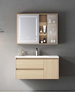 Mobile da Bagno in Alluminio Semplice e Resistente con Lavabo Integrato e Specchio Intelligente per Appartamenti - Product Image 4