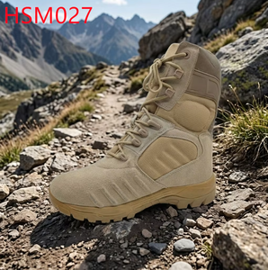 LXG, Stivali Tattici da Combattimento in Materiale Resistente per Escursionismo in Montagna, Colore Sabbia/Nero, Stabilizzazione del Tallone per Marcia Rapida, Modello HSM027 - Product Image 2