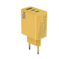 Adaptor Pengisi Daya USB-C 50W PD 3.0 3 Port Multiport Pengisian Cepat untuk Smartphone dan Tablet