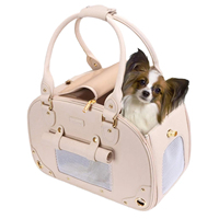 Sac de transport multifonctionnel pour animaux de compagnie, sac à main portable en cuir PU pour chien et chat, sac à bandoulière pour animaux de compagnie pour les voyages en plein air