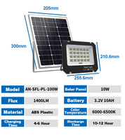 Anern Projecteur solaire 2000W étanche pour l'extérieur avec caméra CCTV Sécurité domestique et caméra solaire 4g Carte Sim Projecteur Solaire