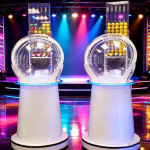 Air Blowing Real <span class=keywords><strong>Online</strong></span> Lucky Lotto Draw <span class=keywords><strong>Ping</strong></span> <span class=keywords><strong>Pong</strong></span> Ball Máquina de grúa de lotería Máquina de juego de lotería - Product Image 1