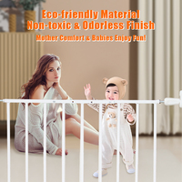 Prodigy SG001 Nouvelle conception blanche, barrière de sécurité pour bébé en bois rétractable multifonctionnelle pour l'extérieur, pour les enfants de 2 à 4 ans