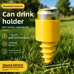 Soporte para latas de PLA impreso en 3D, fácil de desmontar, fabricado en Guangdong; Soporte para vasos de bebidas atornillable para playas y césped, juguetes de moda - Product Image 5