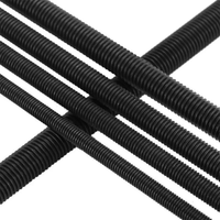 Steel Hex Head Black Plated Left Hand Threaded Rod Carbon Steel Industrial Full Thread Stud Metric Available Lengths