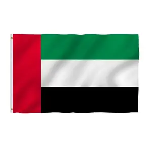 Atacado de Alta Qualidade Impressão Personalizada 3x5ft 100% Poliéster UAE Bandeira Do Dia Nacional Os Emirados Árabes Unidos Bandeira dos Emirados Árabes Unidos