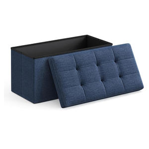 Banc Coffre de Rangement Pliable en Tissu de 76CM 30 Pouces Pouf et Tabouret Élégant pour Salon et Chambre à Coucher - Product Image 2