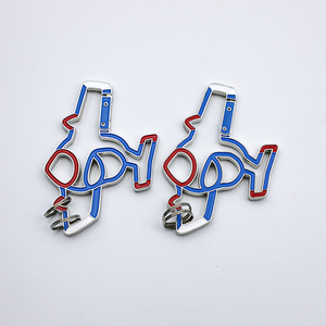 High Quality Customized Zinc Alloy Soft Enamel Epoxy Airplane Shape Carabiner <b>Custom</b> Carabiner with <b>Key</b> <b>Rings</b> - Product Image 2