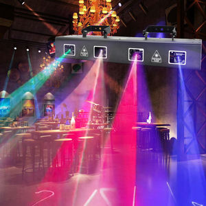 Rectangle ligne laser à balayage à quatre têtes ligne laser polychrome Lumière DJ Disco Show Night Club RGB Stage Laser Light - Product Image 1