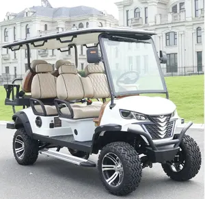 Geavanceerde Motortechnologie En Sterke Power Street Legal Zwart Beste Prijs 6 Seater 4wd Elektrische Golfkarretjes