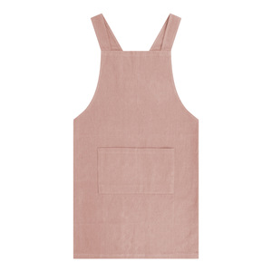 Cotton And Linen Suspender Apron 100cm X 80cm Solid Color Oil Resistant For Kitchen Cafe Workwear - Product Image 2