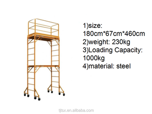 Tianjin TSX Mobile télescopique en acier boulanger intérieur <span class=keywords><strong>échafaudage</strong></span> garde-corps multifonctionnel roulant réglable roulette industrielle - Product Image 4