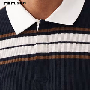 เสื้อรักบี้แขนยาวผ้าฝ้ายหวีถักคุณภาพพรีเมียม สไตล์เรโทร ระบายอากาศได้ดี ใส่สบาย  รับผลิตตามแบบ OEM ODM ระดับไฮเอนด์ - Product Image 4