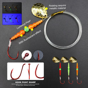OEM 3 warna memancing <span class=keywords><strong>Walleye</strong></span> <span class=keywords><strong>Spinner</strong></span> Rig merah gurita kait pra-rig umpan untuk umpan memancing air tawar memancing air asin - Product Image 3