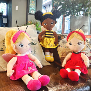 Fábrica al por mayor 43cm <span class=keywords><strong>personalizado</strong></span> OEM <span class=keywords><strong>personalizado</strong></span> bebé niña africana peluche trapo muñeca personalizada negro Hada muñeca bebé acompañar - Product Image 2