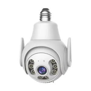 독특한 디자인 3MP CCTV WIFI 카메라 동작 감지 방수 감시 야외 E27 전구 PTZ 카메라