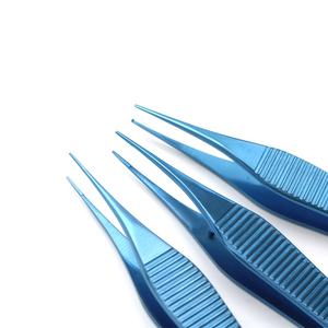 Pinzas para Cirugía de Párpado Doble, Dentadas, con Punta Lisa, de Boca Ancha, Manuales, de Aleación de Titanio, 12.5CM, Pinzas Oftálmicas - Product Image 2