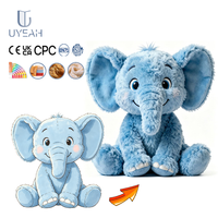 UYEAH OEM ODM CE CPC EN71 Peluche Éléphant Personnalisée en Forme de Dessin Animé, Cadeau, Peluche Éléphant Mignonne et Douce, Poupée Animale en Peluche Personnalisée