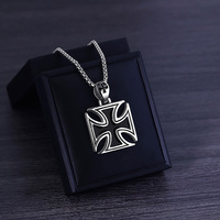 Collier pendentif chaîne à maillons en acier inoxydable pour homme, style européen et américain, tendance, vente en gros, pour anniversaire