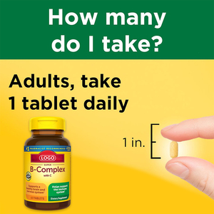 Complejo B Súper Concentrado con Vitamina C y Ácido Fólico, <span class=keywords><strong>Vitaminas</strong></span> del Complejo B para Mujeres y Hombres, Suplemento Dietético para el Apoyo Inmunológico - Product Image 3