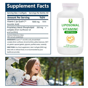 Cápsulas blandas de vitamina C OEM ODM 1000mg con complejo de fosfolípidos liposomales Vitamina C Mejor absorción para mejorar las cápsulas blandas inmunitarias - Product Image 4