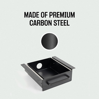 JH-Mech Bureau polyvalent pour la gestion des câbles de bureau sur pied coulissant en métal noir mat en acier au carbone tiroir bureau sous