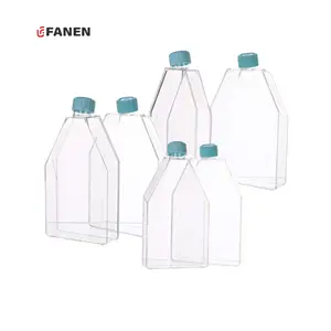 Fanen Laboratory 175 225 Cubic Meter Laboratory Plastic Cell Culture Bottle Rectangular Canted Neck