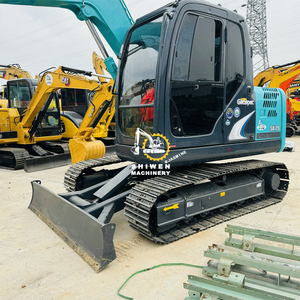 Excavatrice Kobelco sk75 d'occasion, moteur Yanmar 4TNV98-AVYBNC, mini-machine sur chenilles de 7,5 tonnes avec lame de bulldozer, sk70, sk115 - Product Image 3