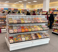 ECOBOX Bacs de présentation en vrac pour fruits secs, bonbons, noix, céréales, bonbons gélifiés – Bacs alimentaires en plastique à piocher et mélanger pour les magasins
