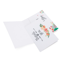 Cartes de remerciement personnalisées avec logo, impression en gros d'usine, cartes de vœux de luxe avec gaufrage à chaud doré, cartes postales cadeaux avec enveloppes