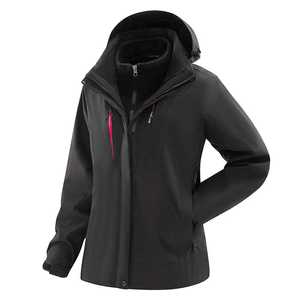 Veste d'extérieur 3 en 1 pour femme avec doublure polaire amovible pour l'automne et l'hiver, vêtements de travail, logo personnalisé - Product Image 4