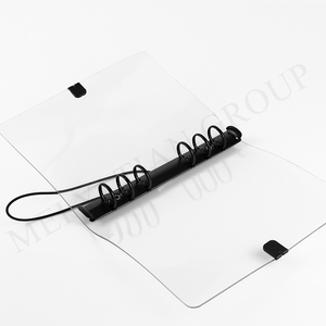 A5A6 Super Thick 1.8mm Clear PVC Loose Leaf Binder Cover 6 Black <strong>Ring</strong> Notebook Shell Elastic Bandage Journal Refillable <strong>Folder</strong> - Product Image 4