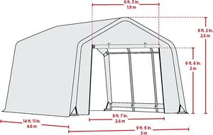 Tente de Garage de jardin, Portable, pare-soleil de Garage, abri de stockage pour voiture, abri, abri de Parking, auvent - Product Image 3