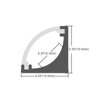 Lumière d'armoire avec bande de LED flexible Cob 2835 boîtier de canal d'angle de 45 degrés éclairage de profil LED d'extrusion d'alliage d'aluminium