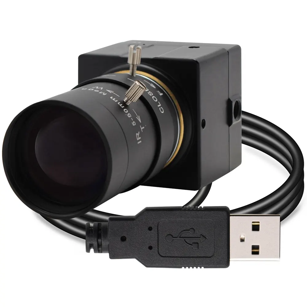 ELP 4K8MPカメラUSBIMX179ライブストリーミング/ビデオ会議用の高解像度5-50mmバリフォーカルレンズミニUSBカメラ