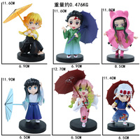 Figurine d'action en PVC, ornements de voiture, dessin animé, anime, démon Tanjirou, boîte mystère tendance, collection de figurines d'action, jouet personnalisé