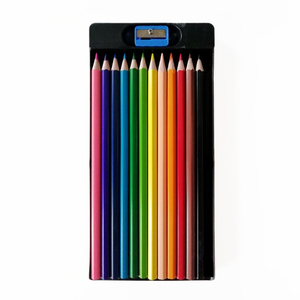 Carte Blister 12 couleurs en bois soluble dans l'eau ensemble de crayons de couleur avec <span class=keywords><strong>taille</strong></span>-<span class=keywords><strong>crayon</strong></span> et pinceau pour l'école des enfants - Product Image 2