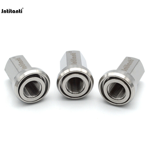 Bạc tone 17mm lục giác đóng cuối biến PCD 60 độ tự động lắc lư bánh xe khóa <span class=keywords><strong>Nut</strong></span> Ti-6Al-4V gr.5 <span class=keywords><strong>Lug</strong></span> <span class=keywords><strong>Nut</strong></span> phụ kiện - Product Image 2