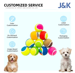 Pelotas de tenis de juguete deportivo de goma coloridas impresas con logotipo personalizado para buscar perros y entrenamiento de mascotas juguetes para perros chirriantes de tamaño mini - Product Image 3