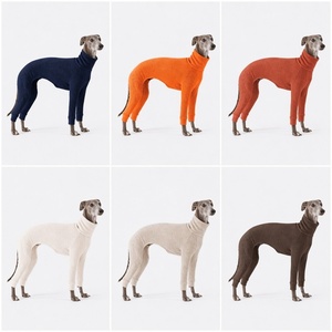 Pijama <span class=keywords><strong>de</strong></span> punto gofrado personalizado para mascotas, mono térmico elástico <span class=keywords><strong>de</strong></span> cuello alto para <span class=keywords><strong>galgo</strong></span>, personalización completa con estampado y bordado. - Product Image 3
